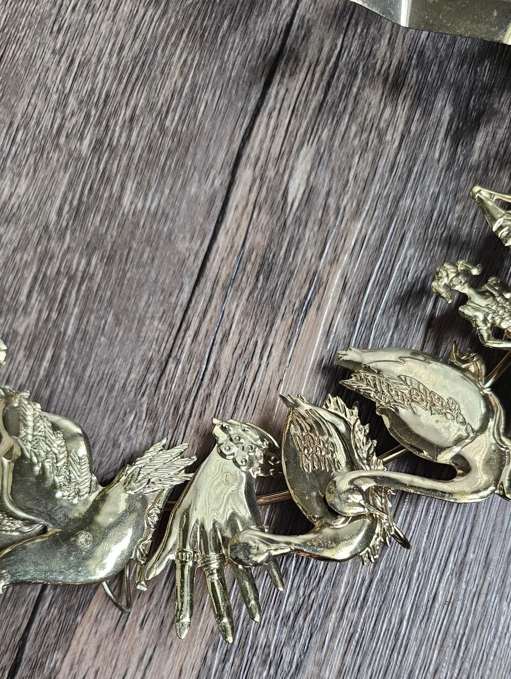Vintage Dresden 12 Days of Christmas Metal wreath